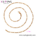 44313 xuping GZ fashion jewelry market plain chain necklace in 18k plating providing free sample